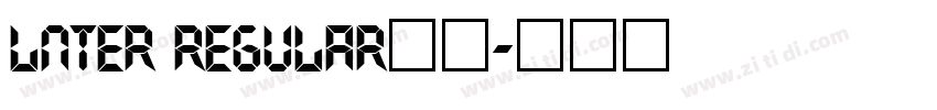 lnter regular常规字体转换